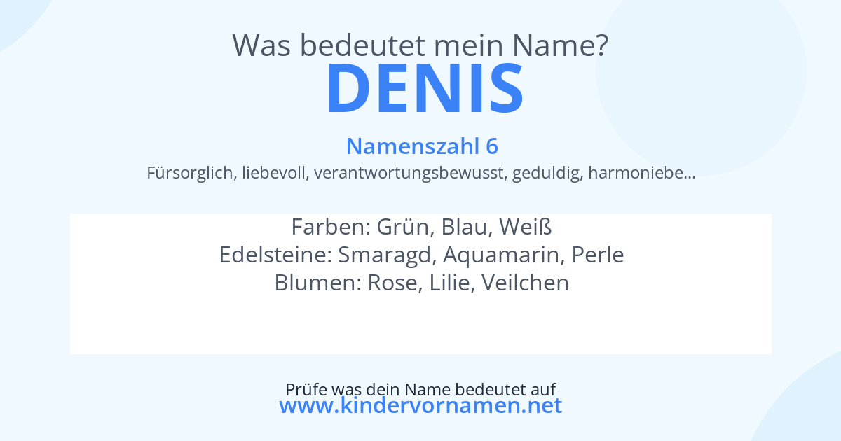 Was bedeutet der Name Denis?