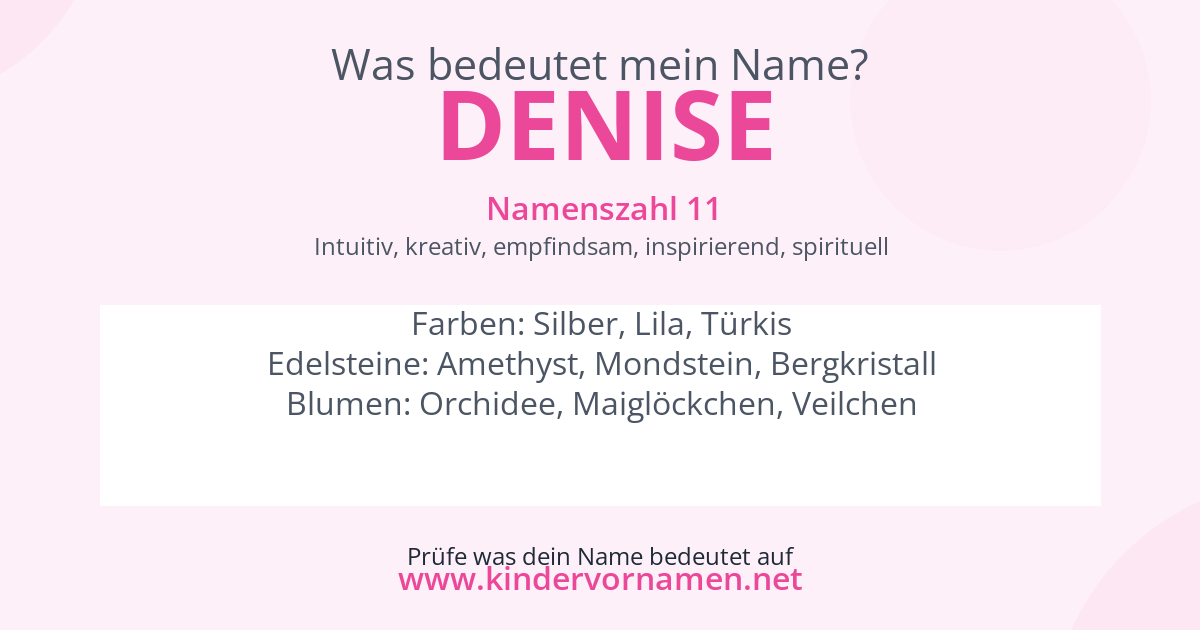 Was bedeutet der Name Denise?