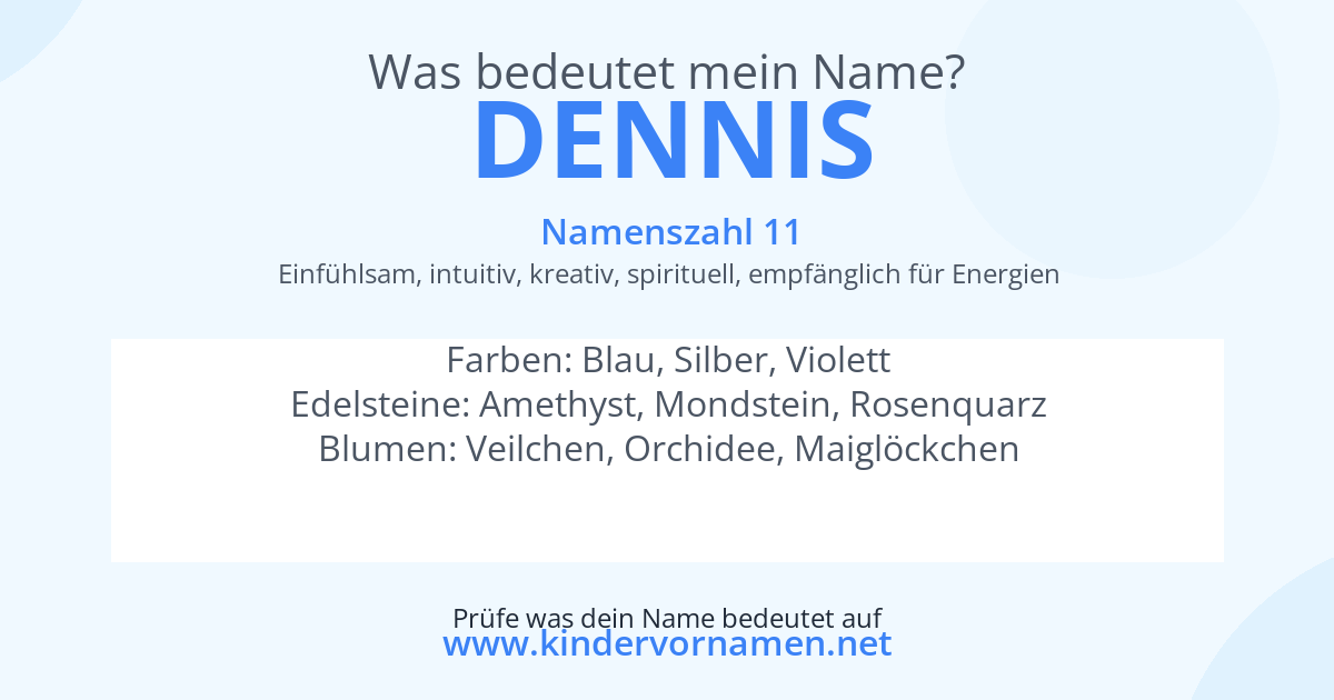 Was bedeutet der Name Dennis?