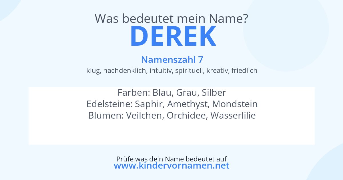 Was bedeutet der Name Derek?