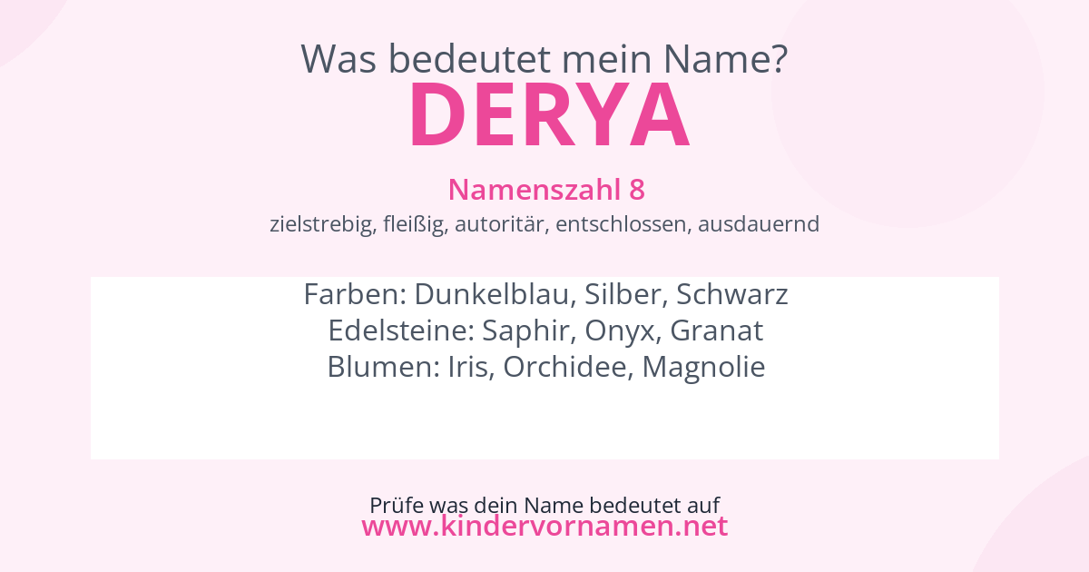 Was bedeutet der Name Derya?