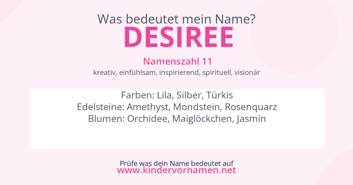 Was bedeutet der Name Desiree?