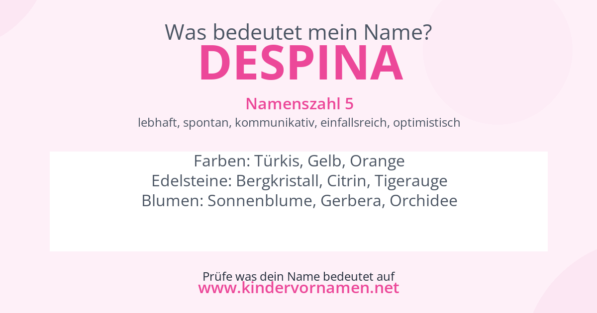 Was bedeutet der Name Despina?