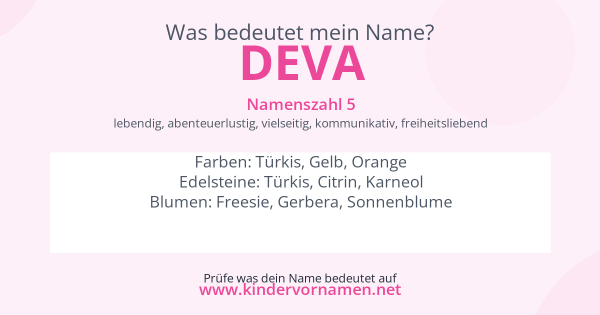 Was bedeutet der Name Deva?