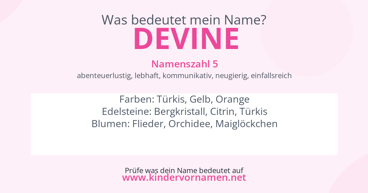 Was bedeutet der Name Devine?
