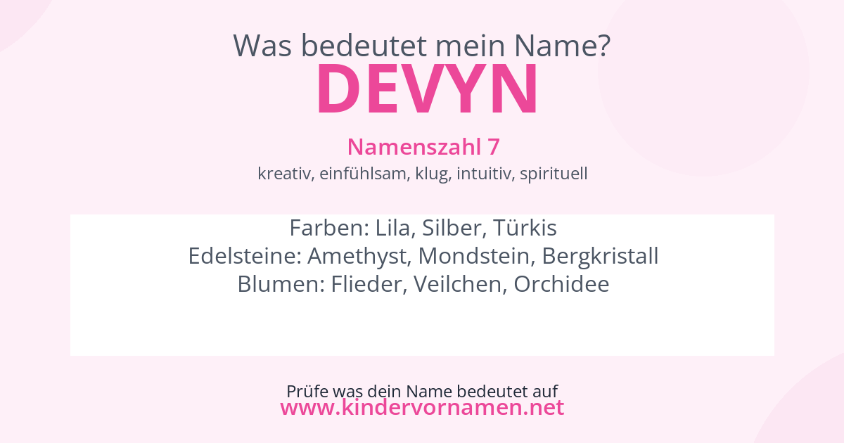 Was bedeutet der Name Devyn?