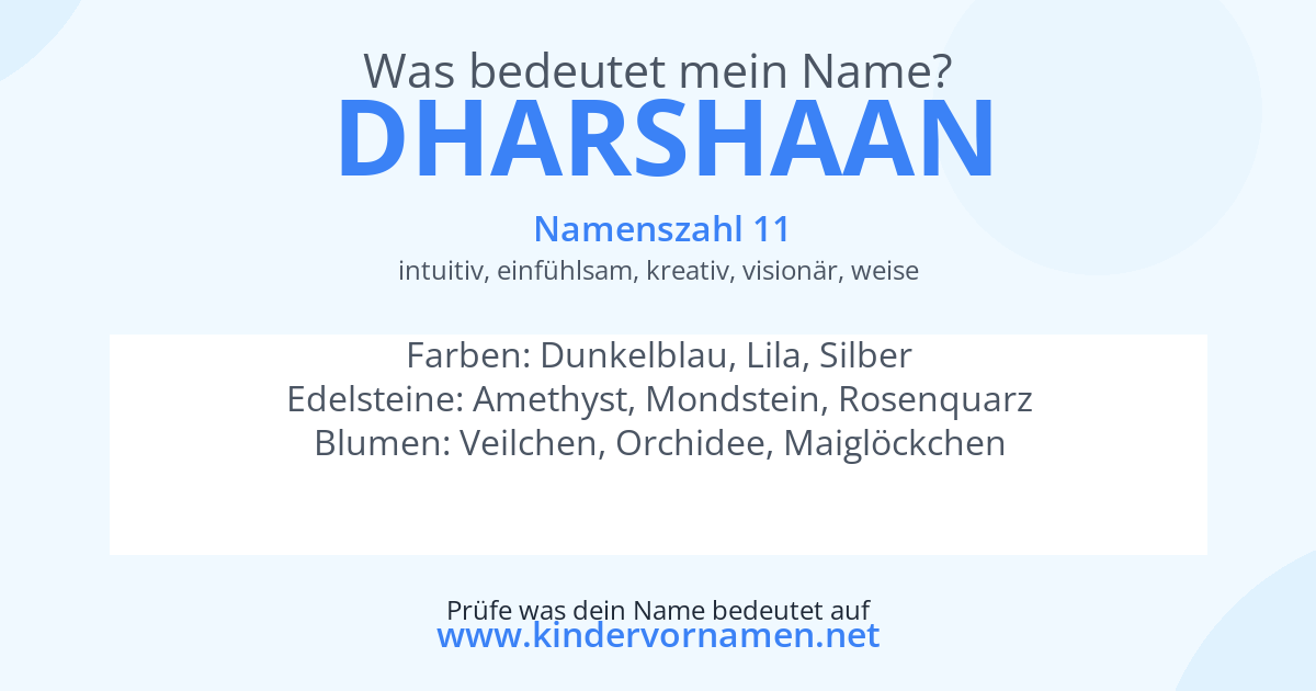 Was bedeutet der Name Dharshaan?