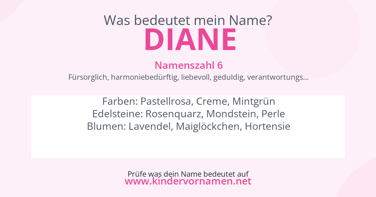 Was bedeutet der Name Diane?