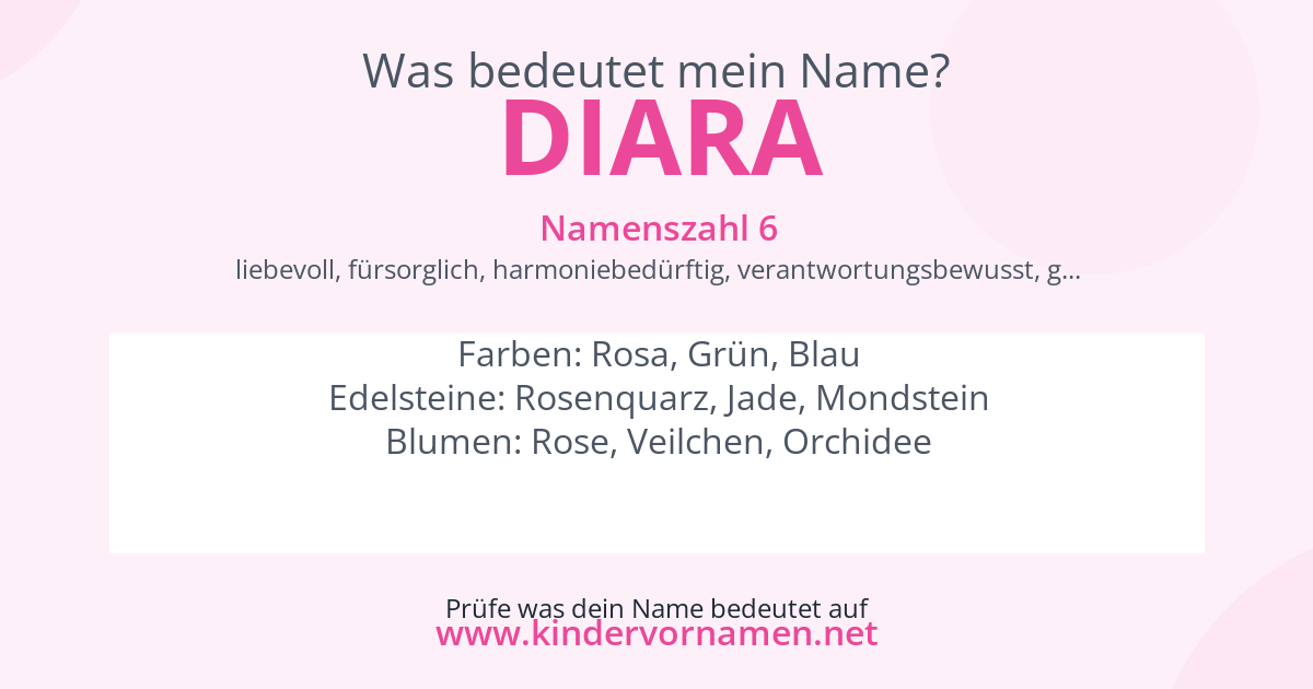 Was bedeutet der Name Diara?