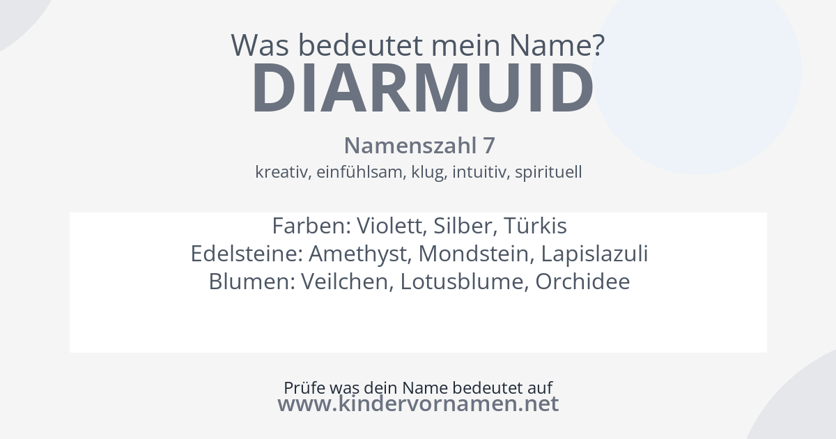 Was bedeutet der Name Diarmuid?