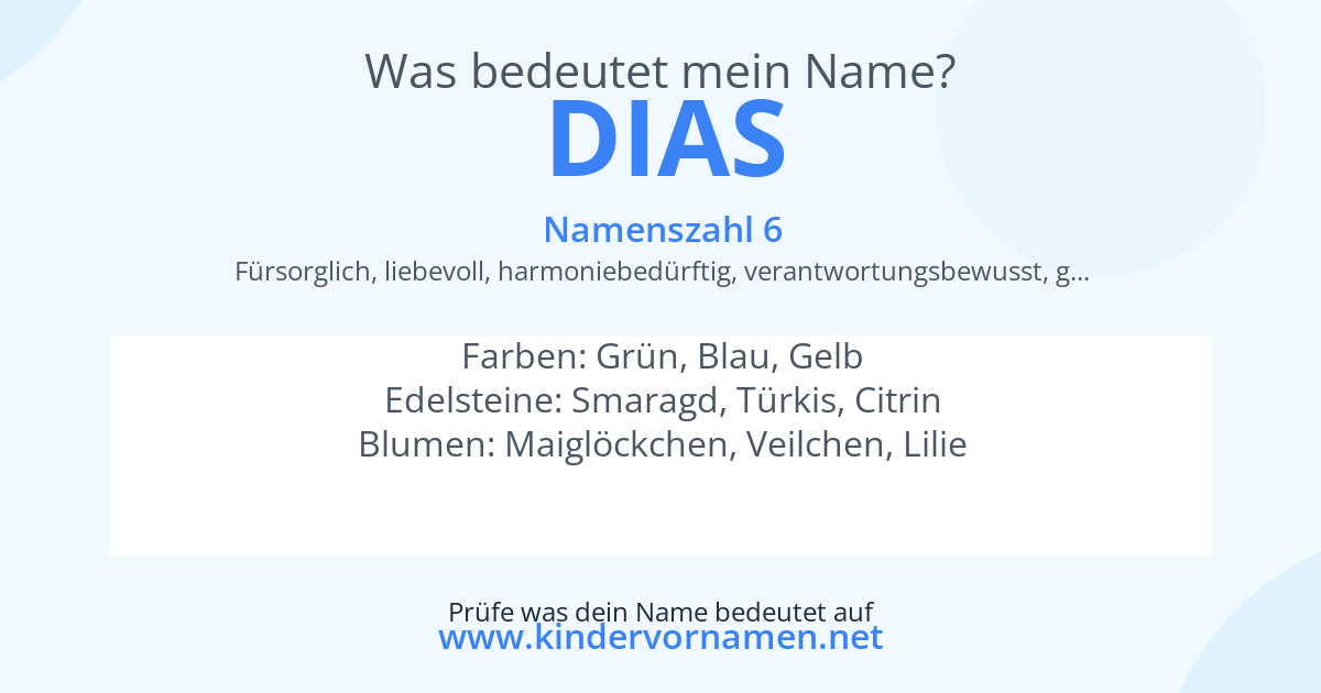 Was bedeutet der Name Dias?
