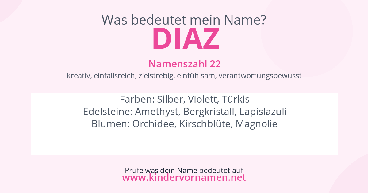 Was bedeutet der Name Diaz?