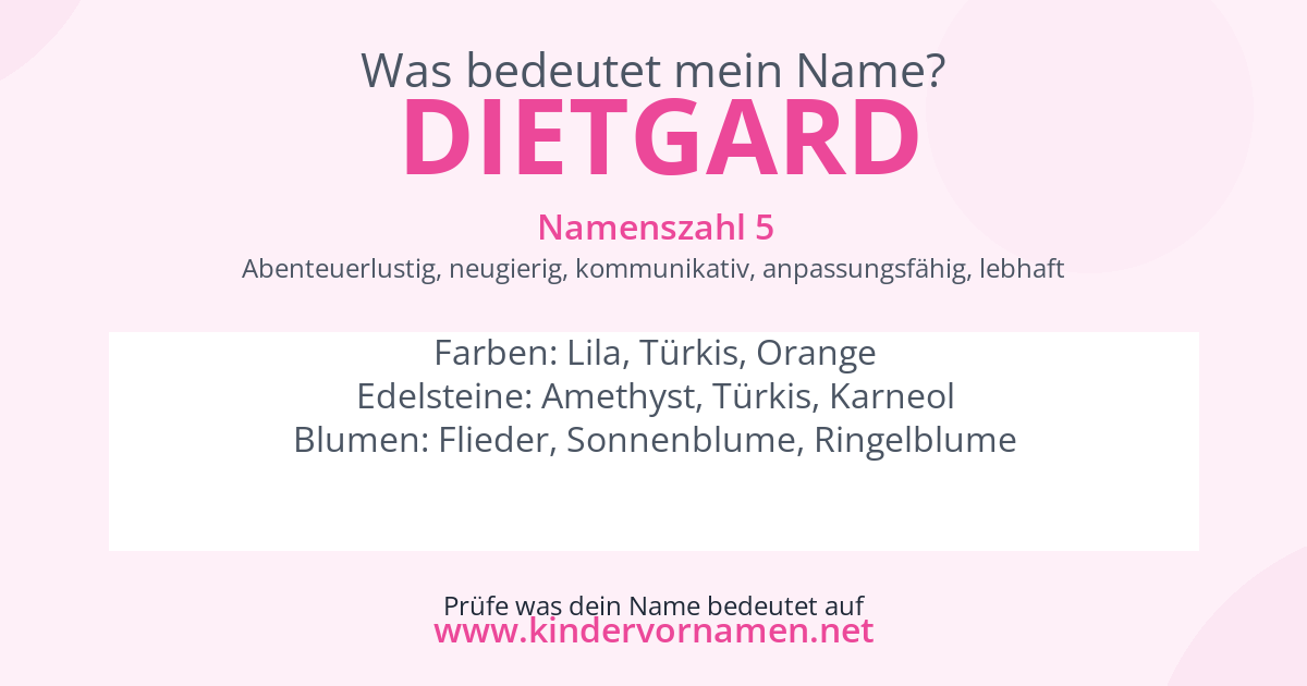 Was bedeutet der Name Dietgard?