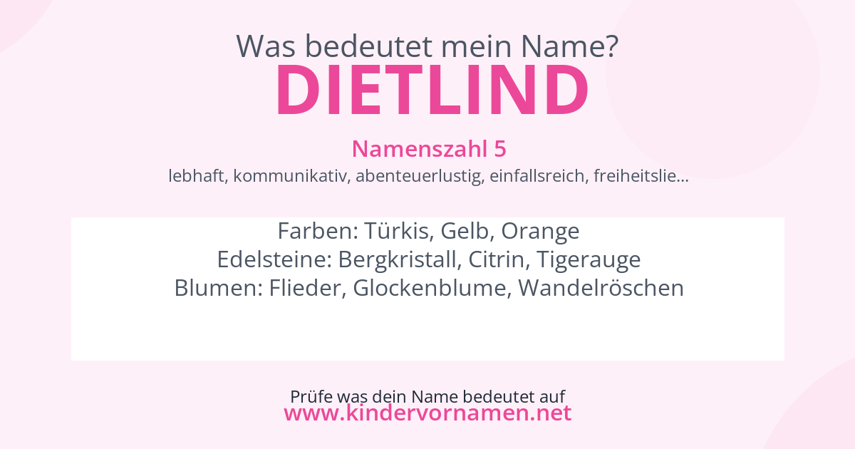 Was bedeutet der Name Dietlind?
