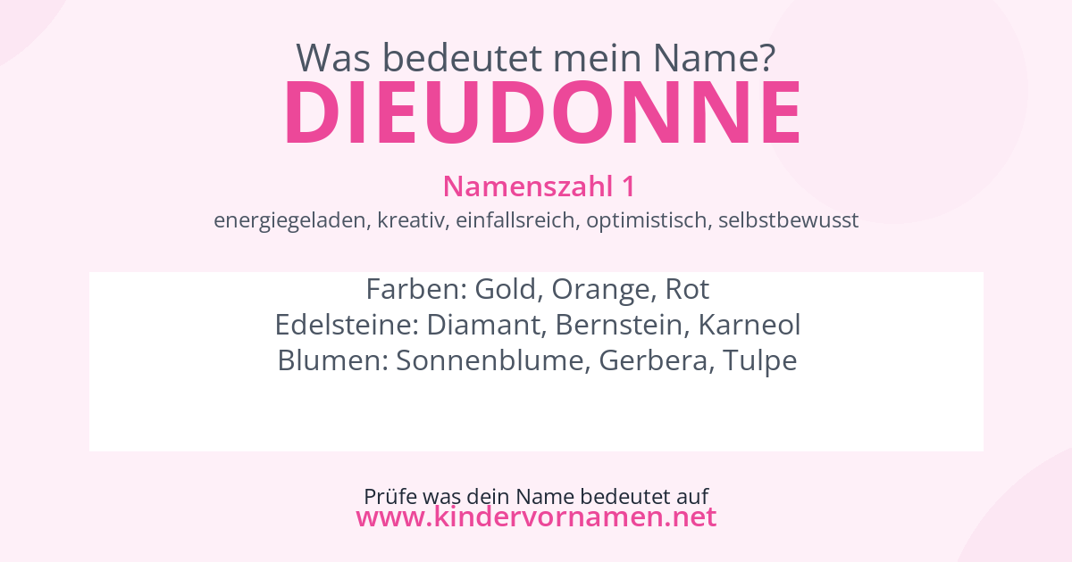 Was bedeutet der Name Dieudonne?