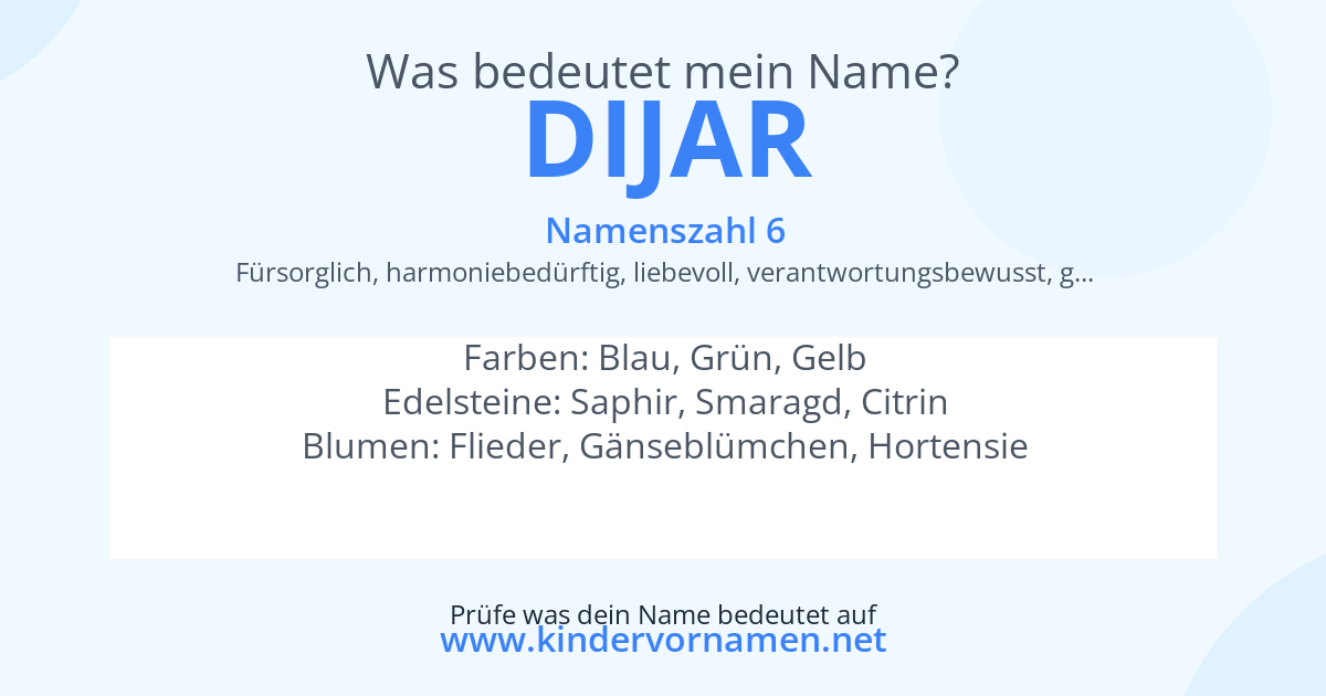 Was bedeutet der Name Dijar?