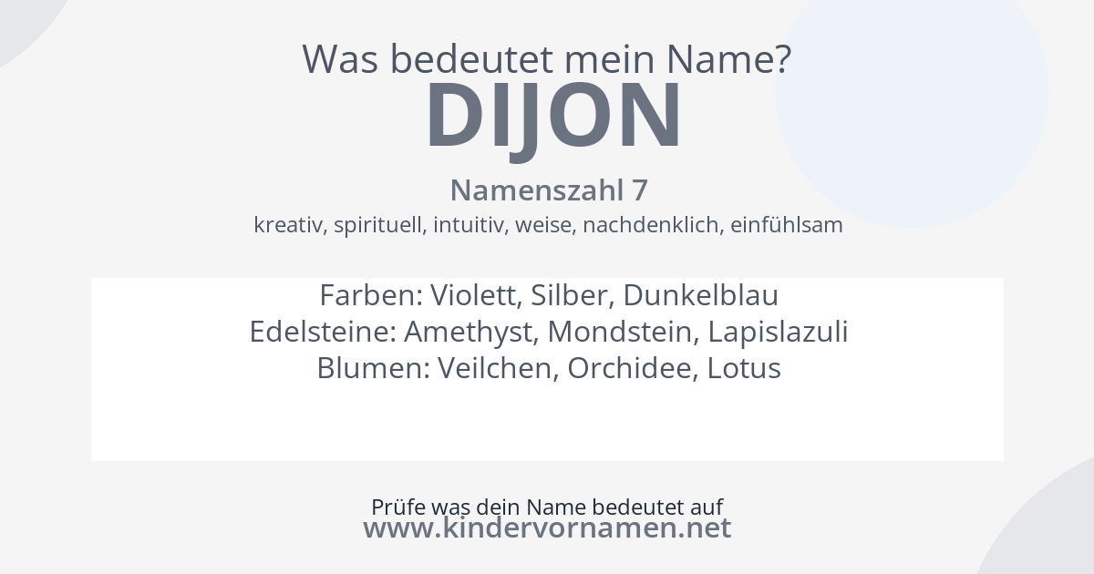 Was bedeutet der Name Dijon?