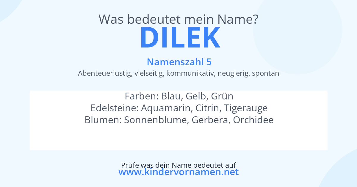Was bedeutet der Name Dilek?