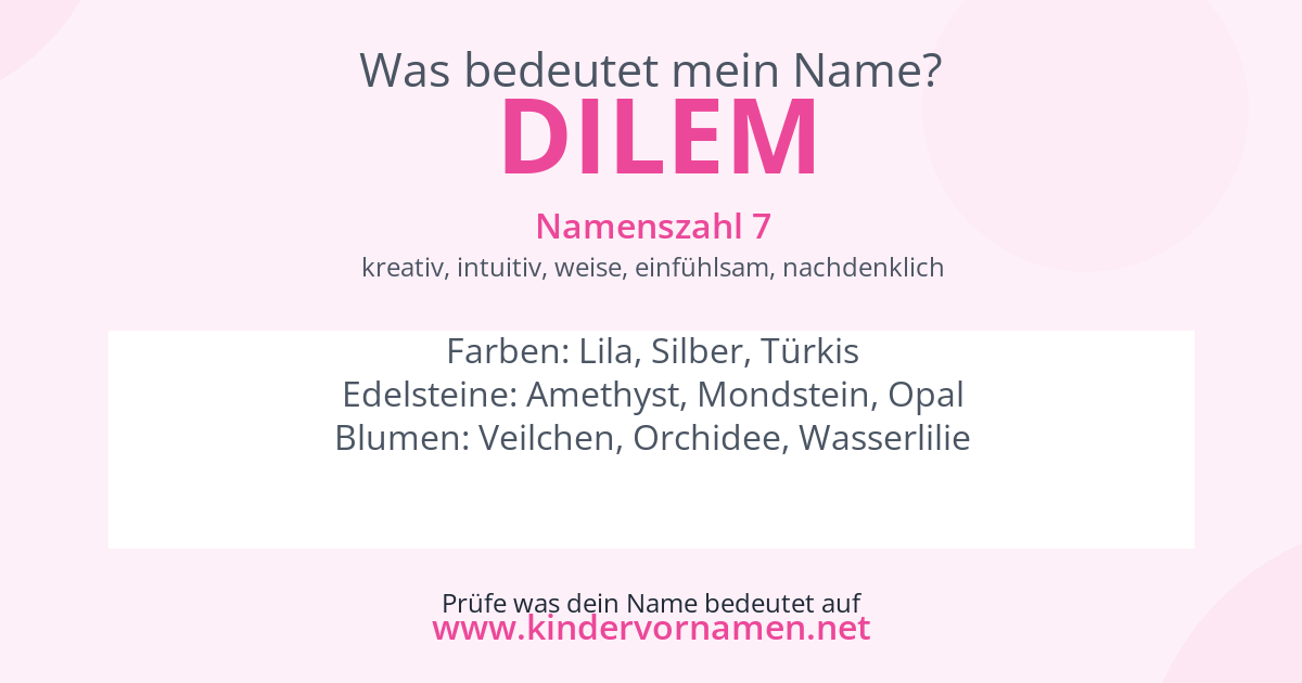 Was bedeutet der Name Dilem?