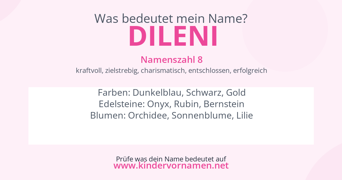 Was bedeutet der Name Dileni?