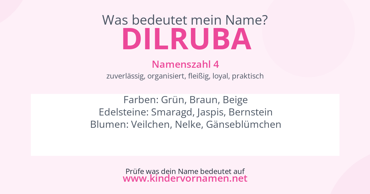 Was bedeutet der Name Dilruba?