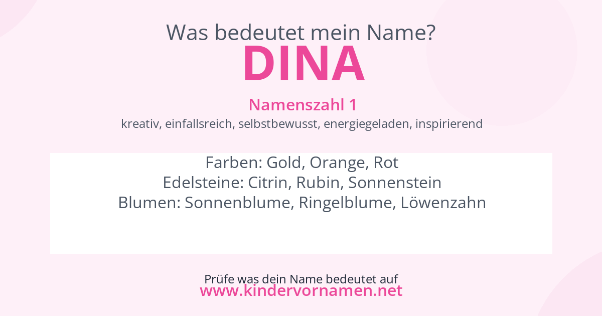 Was bedeutet der Name Dina?