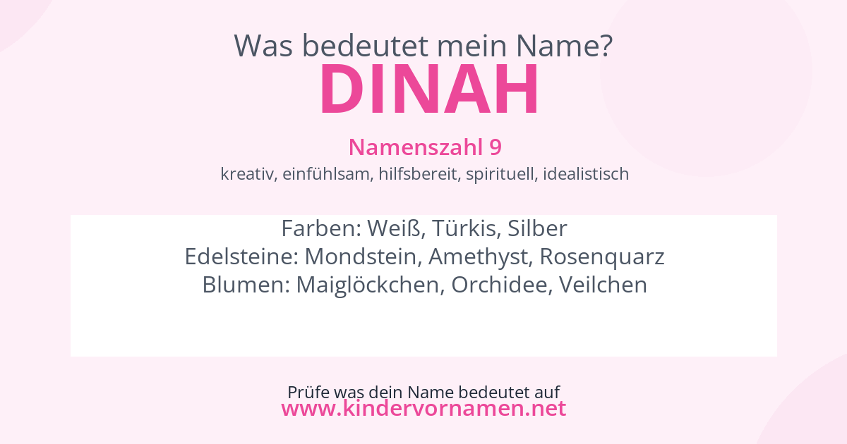 Was bedeutet der Name Dinah?
