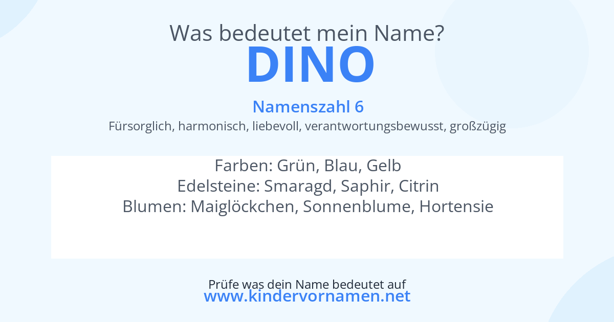 Was bedeutet der Name Dino?