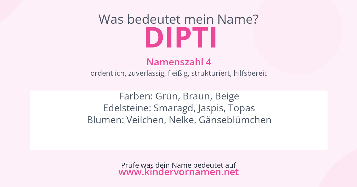 Was bedeutet der Name Dipti?