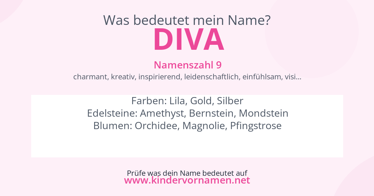 Was bedeutet der Name Diva?