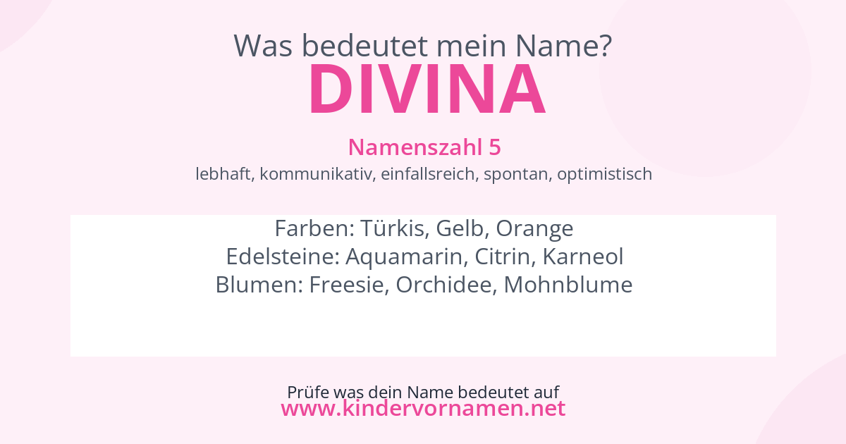 Was bedeutet der Name Divina?