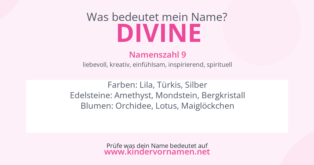 Was bedeutet der Name Divine?