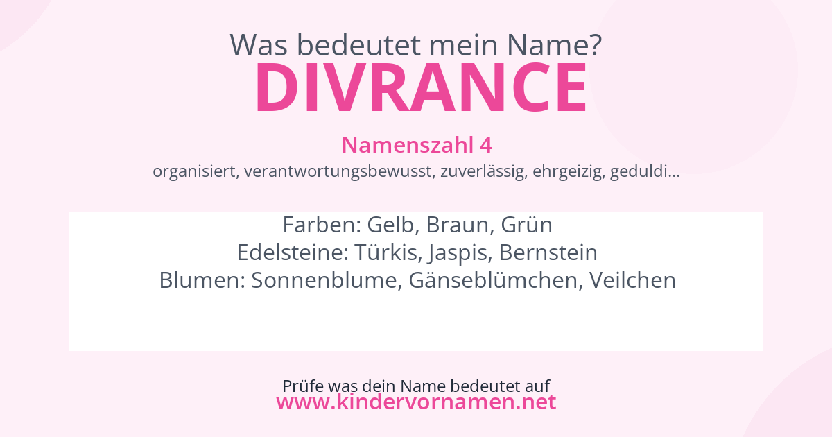 Was bedeutet der Name Divrance?