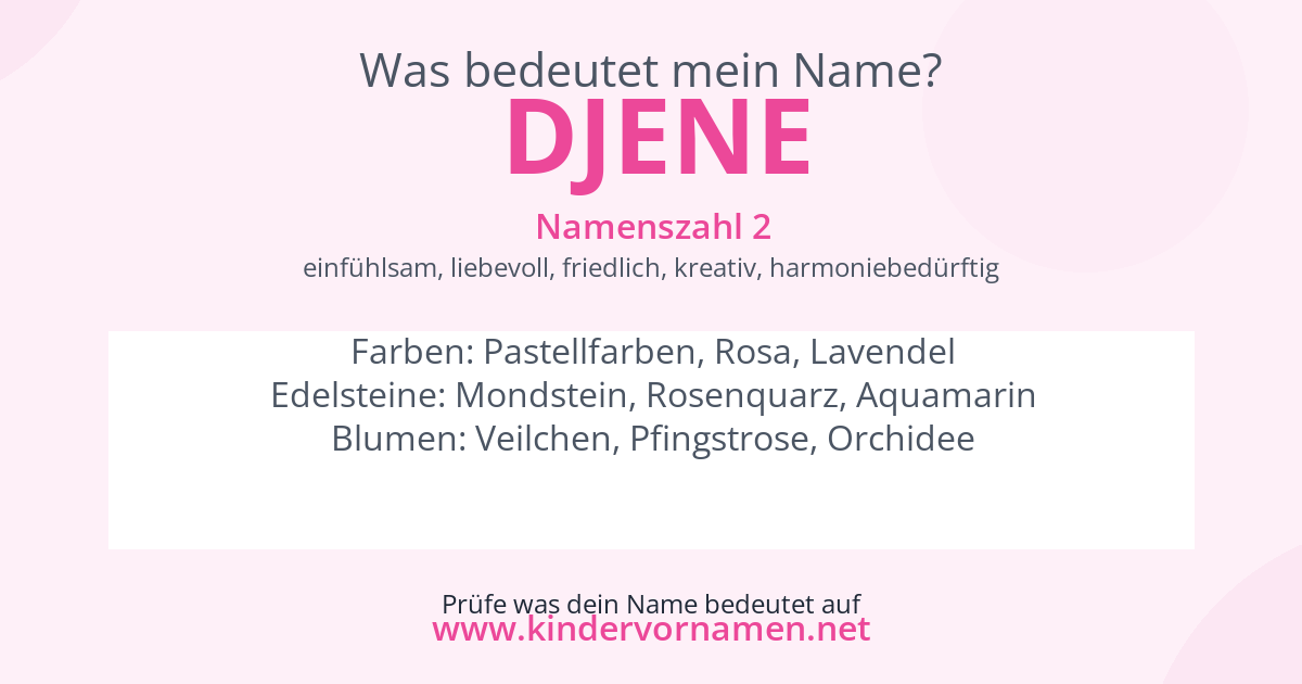 Was bedeutet der Name Djene?