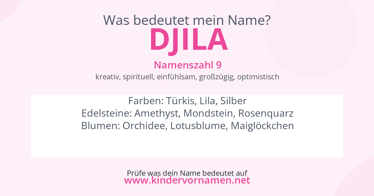 Was bedeutet der Name Djila?