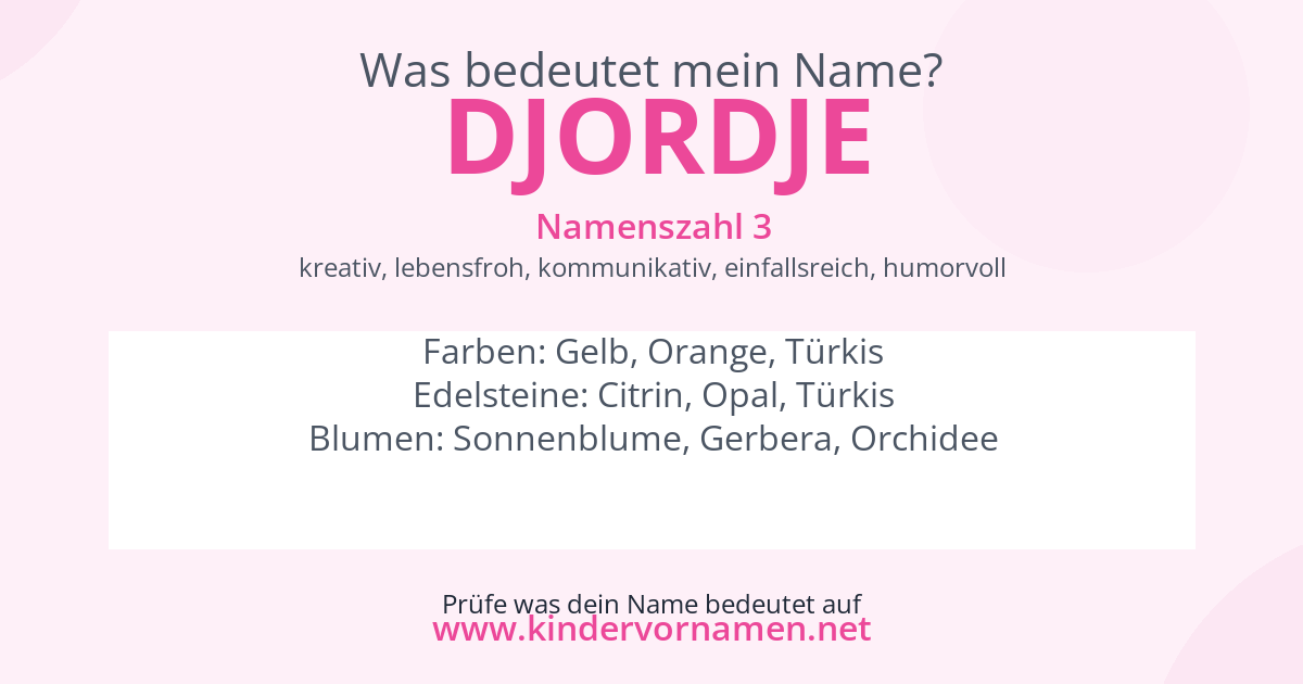 Was bedeutet der Name Djordje?