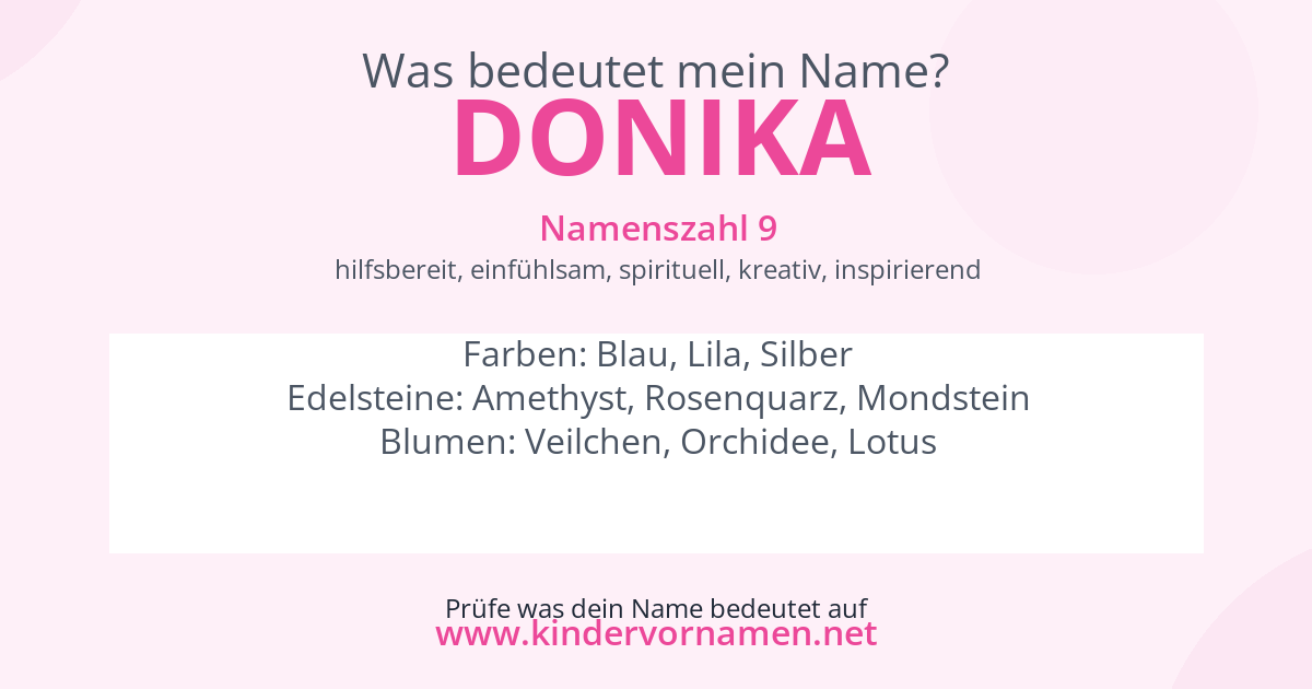 Was bedeutet der Name Donika?