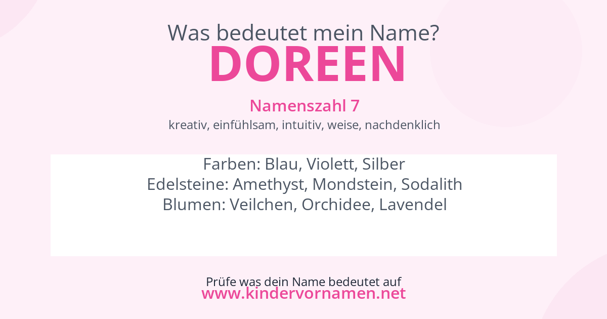 Was bedeutet der Name Doreen?