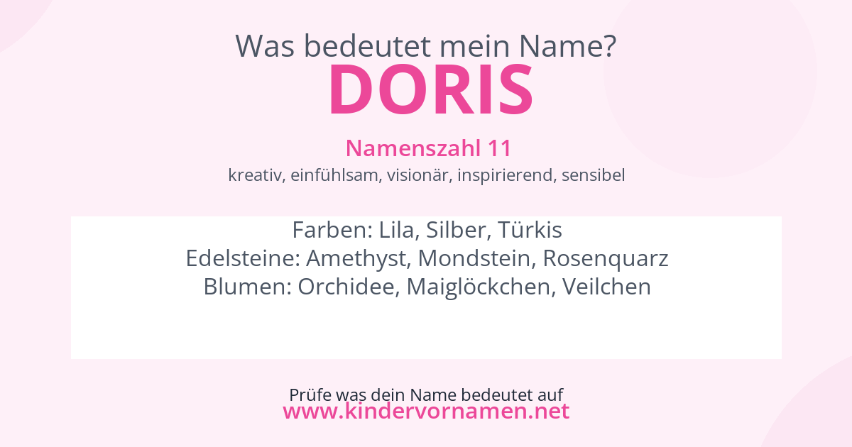 Was bedeutet der Name Doris?