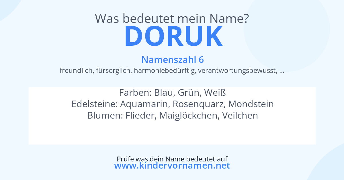 Was bedeutet der Name Doruk?