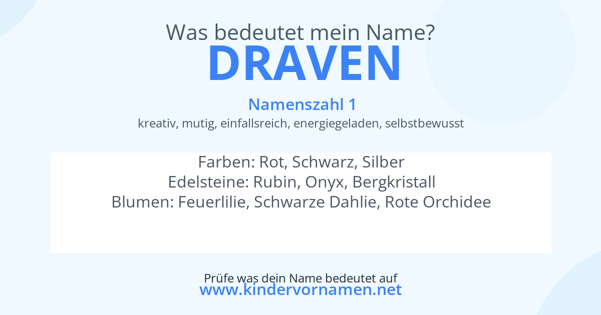 Was bedeutet der Name Draven?