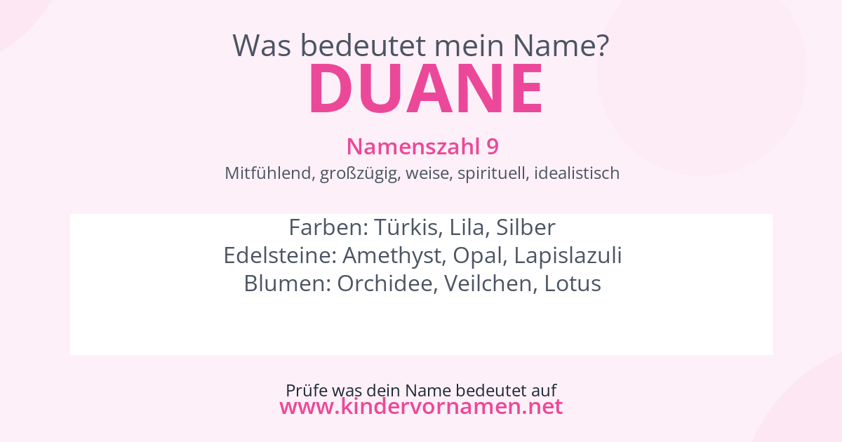 Was bedeutet der Name Duane?