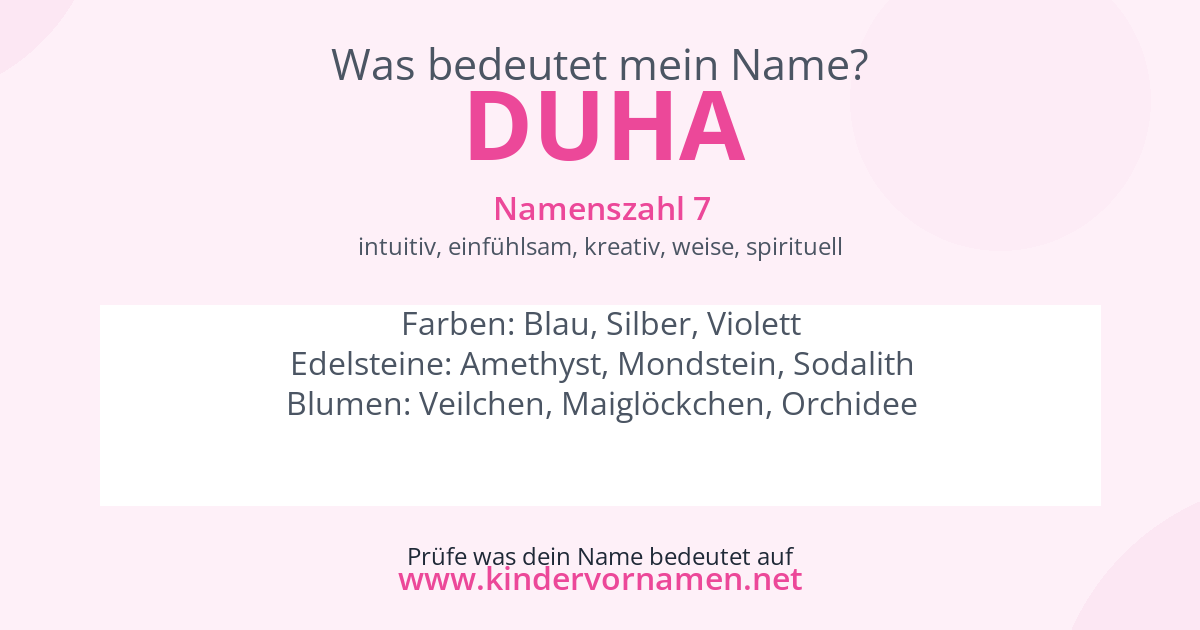 Was bedeutet der Name Duha?