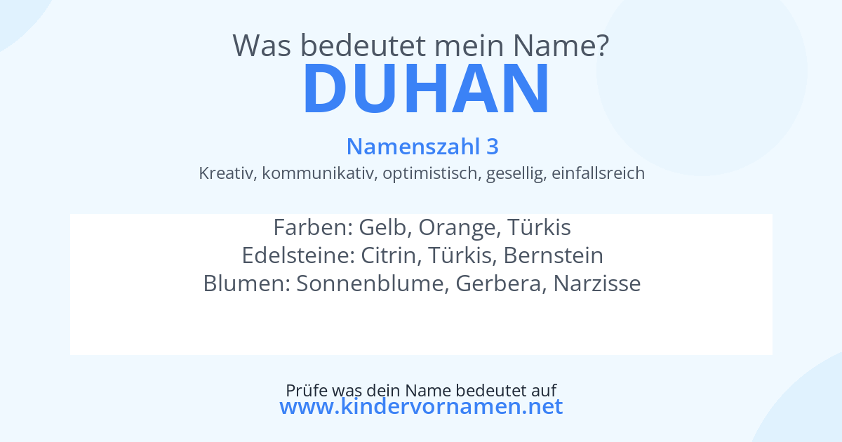 Was bedeutet der Name Duhan?