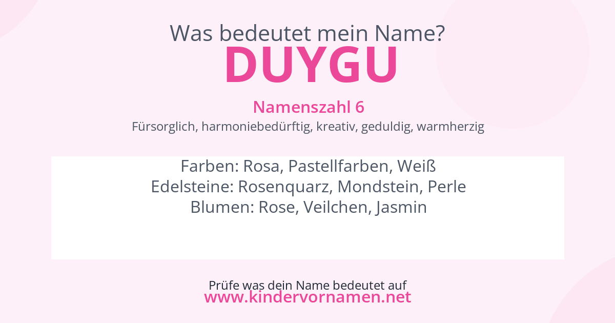 Was bedeutet der Name Duygu?