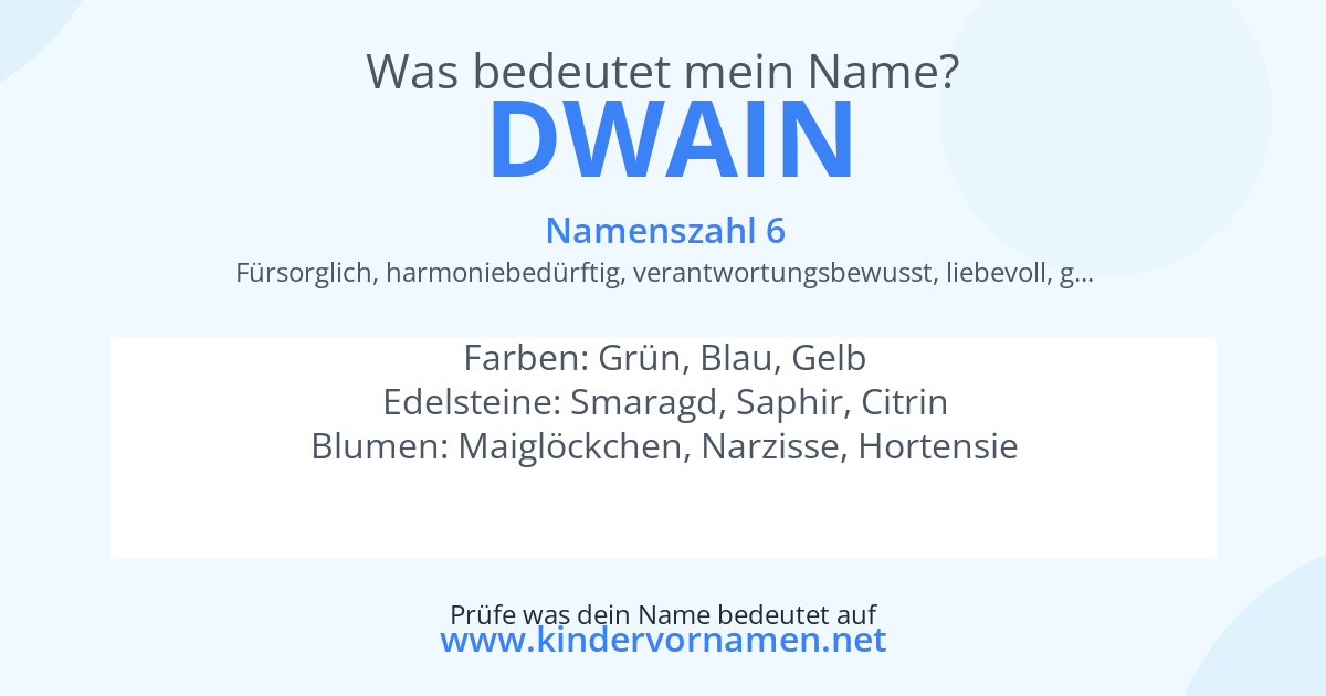 Was bedeutet der Name Dwain?