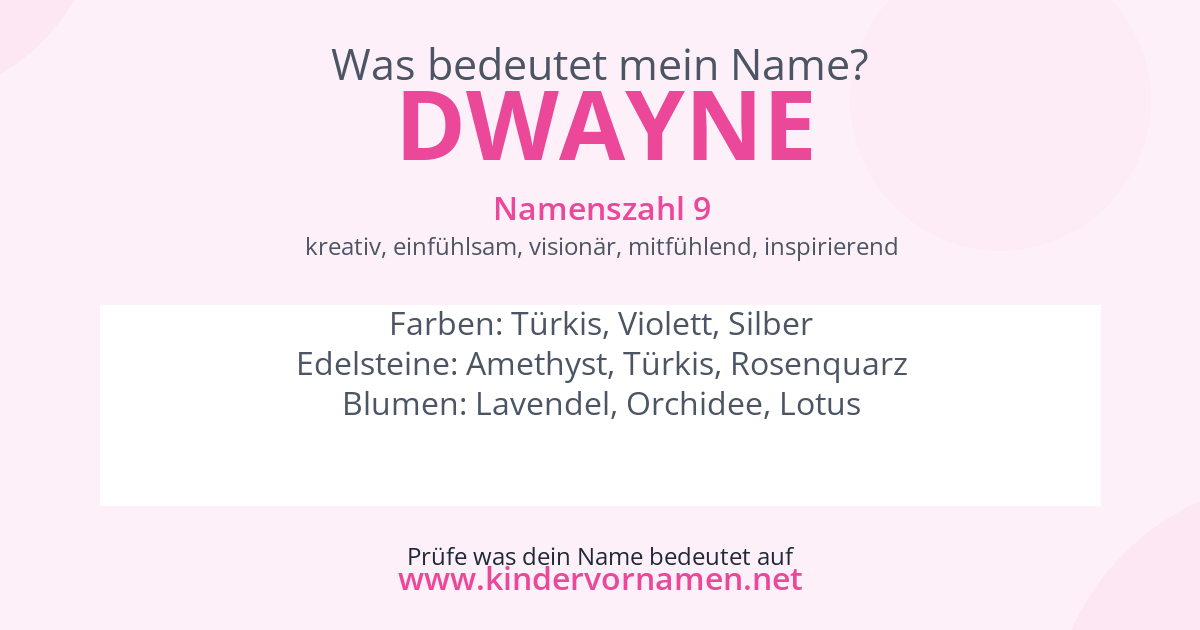 Was bedeutet der Name Dwayne?