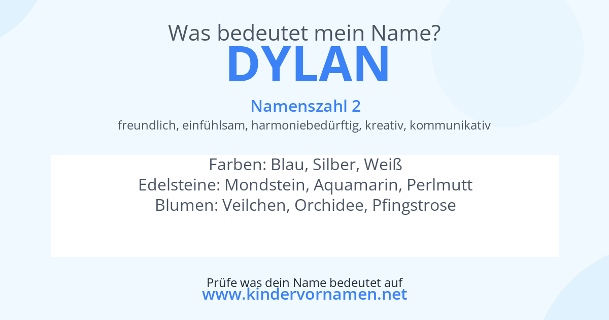 Was bedeutet der Name Dylan?