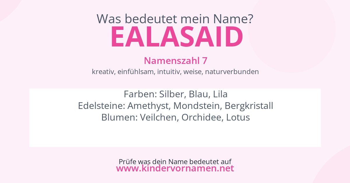 Was bedeutet der Name Ealasaid?