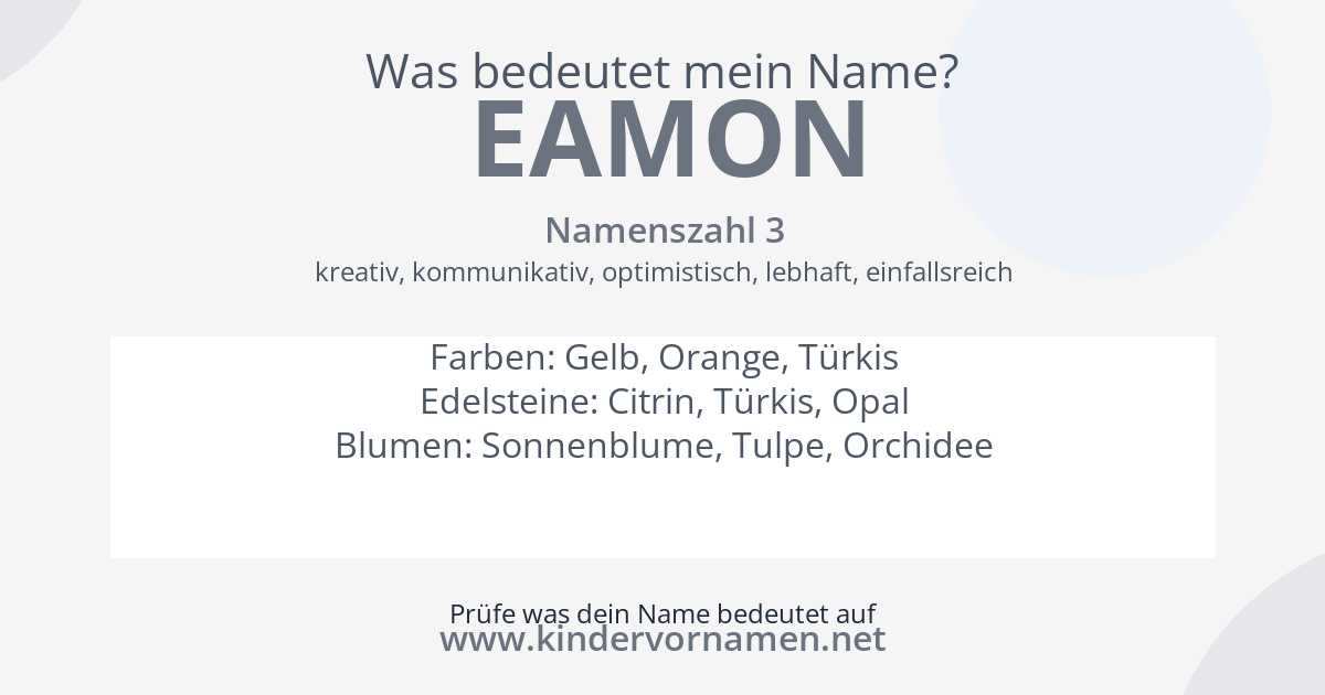 Was bedeutet der Name Eamon?